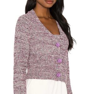 Lovers + Friends Marlene Purple Cardigan knit sweater